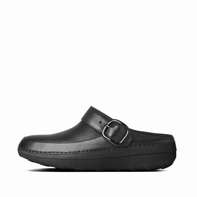 Fitflop Women's GOGH Pro Superlight Leather Slippers - Black, JD2859043
